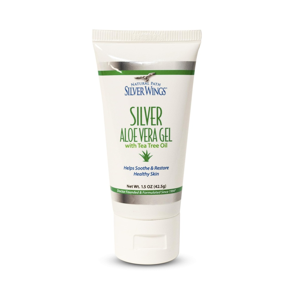 Doğal Pat Silver Wings 200ppm Silver ile Aloe Vera Gel ve Çay Ağacı Petrol - Soothing Skin Care - 1.5 oz