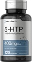 Horbäach 5HTP 400 mg Capsules | 120 Kont | Ekstra Kuvvet Supplement | Non-GMO, Gluten Free | 5 Hydroxytryptophan