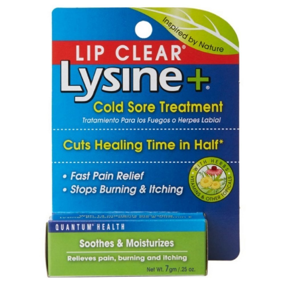 Kuantum Sağlığı Lip Clear Lysine+ Cold Sore Tedavisi, 0.25 oz