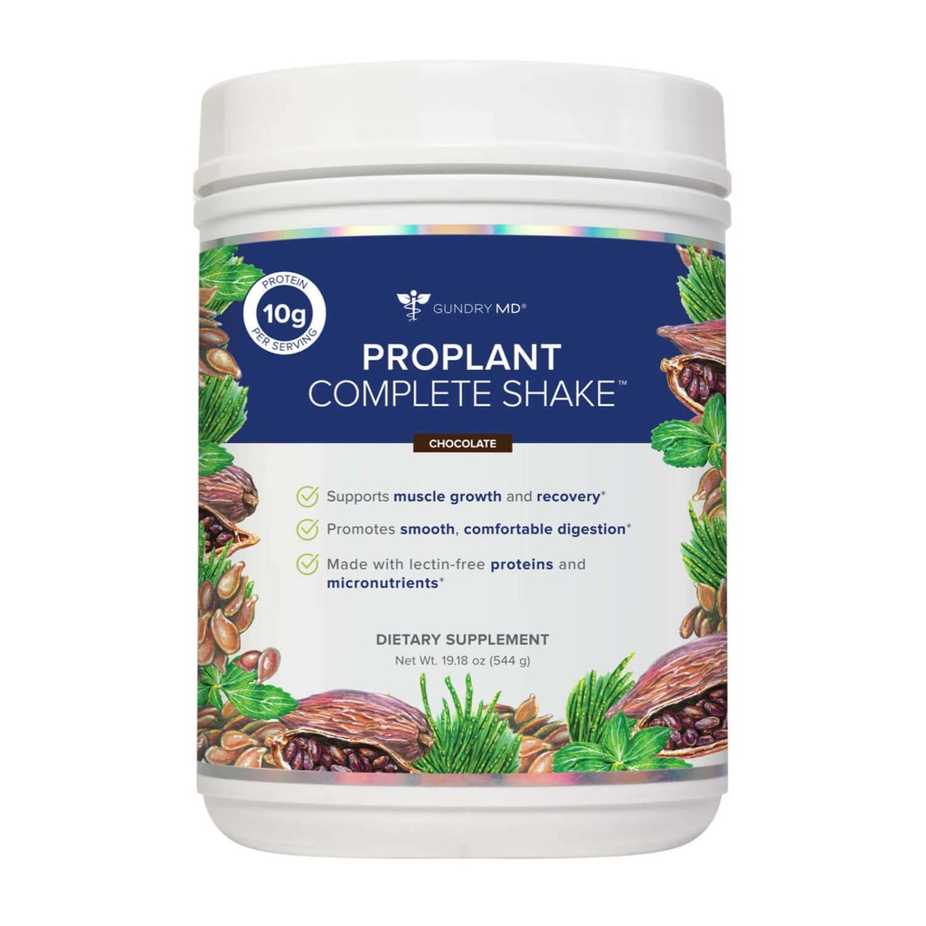 Gundry MD® Pro Plant Complete ShakeTM High-Fiber Plant proteini, 20 Hizmet (Chocolate)
