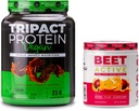 Nutrology TRIPACT Vegan Protein Tozu, Vegan Protein Shakes, Chocolate Peanut Butter (20 hizmet) & Beet Active, Passion Fruit Flavor (30 hizmet)