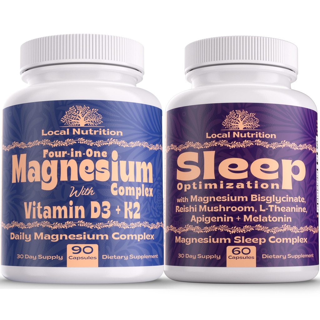 Doğal Uyku Yardım Kompleksi Magnezyum Sche - Premium Sleep Support Supplement ve Magnezyum Supplement - ABD'de Yapılan Bir Ay Supply