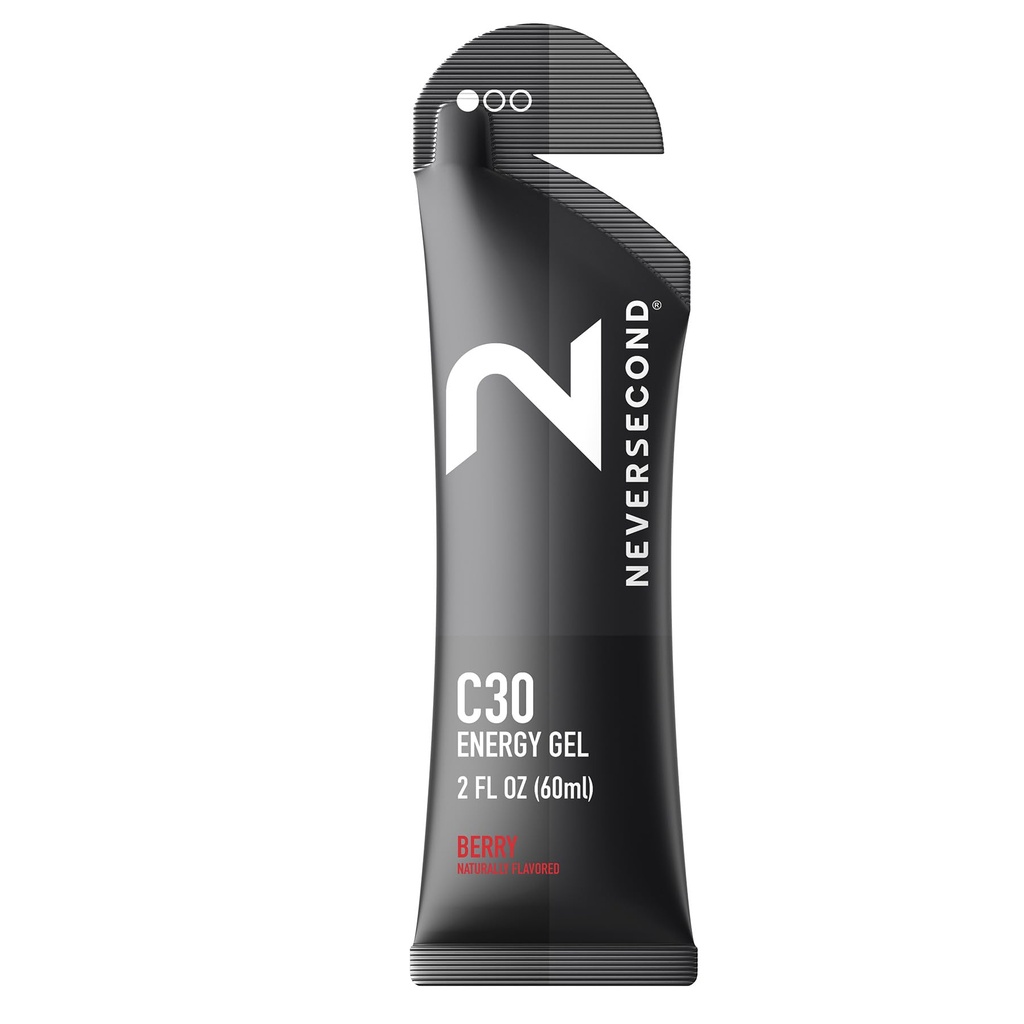 Neversan C30 Energy Gel, Performans Beslenme & Hydration, Never2 Energy Gel Ultra Triathlons, Bisiklet & Maratonlar (Berry Flavor, 12Count Pack)