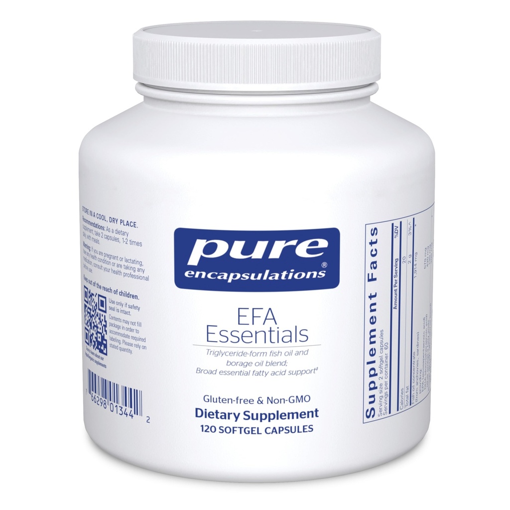 Saf Encapsulations EFA Essentials | Triglyceride-Form Fish Oil and Borage Oil Mix | 120 Softgel Capsules