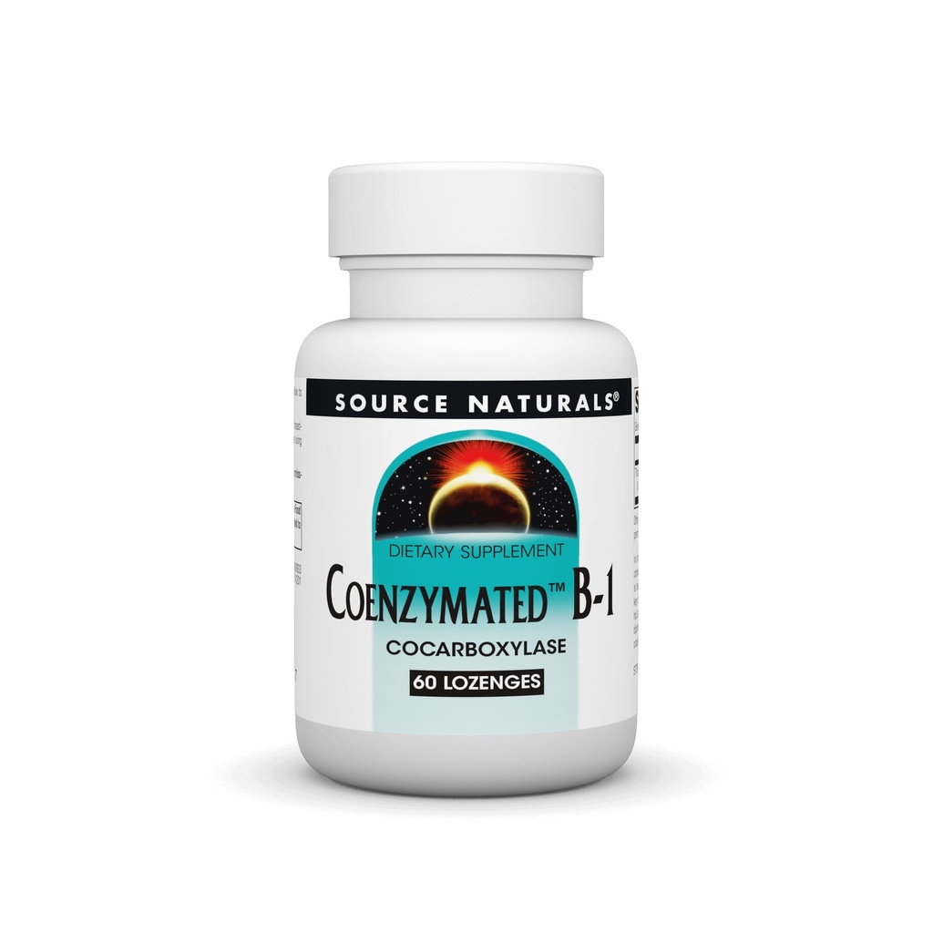 Source Naturals Coenzymated B-1 25mg Hızlı Buluş Thiamin Cocarboxylase Quick-Dissolve - 60 Lozenges