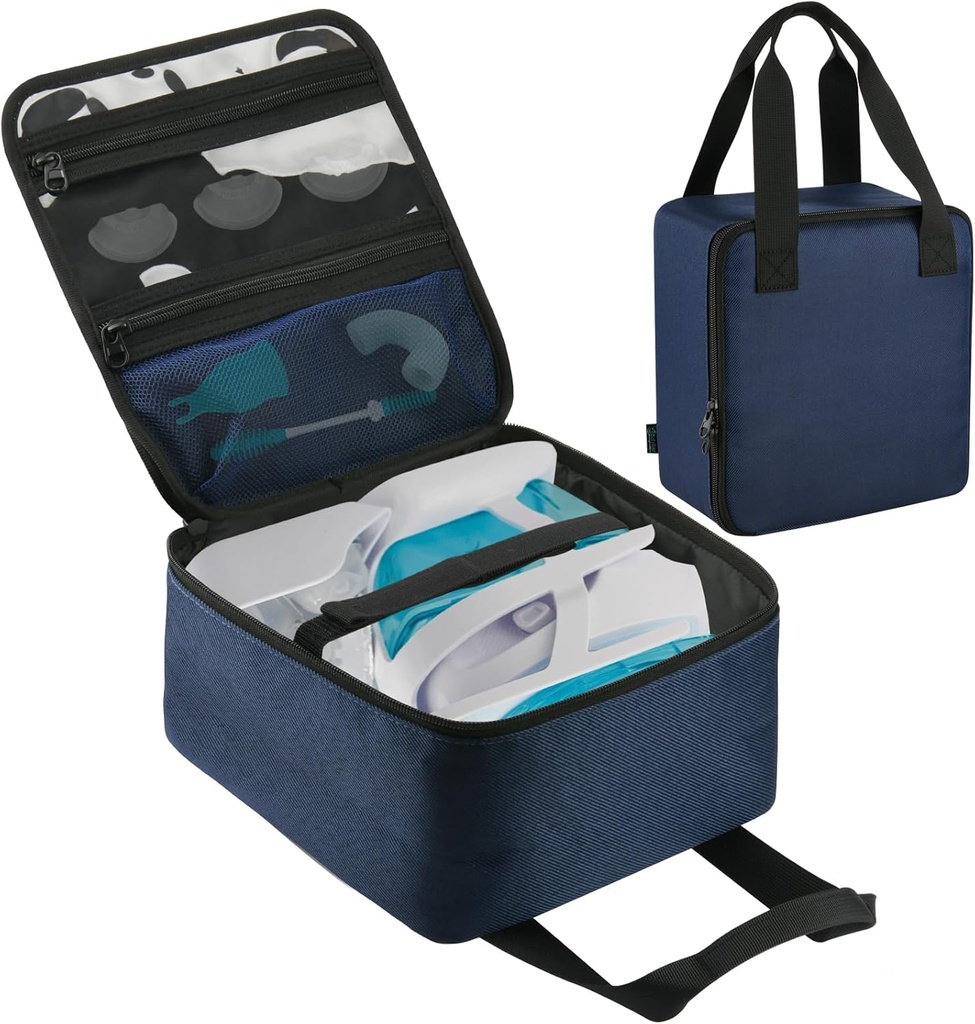 Beautyflier Nose Clean Storage Bag, Travel Safety Case for Navage Nasal Irrigation System, Countertop Caddy Portable Neti Pot Signing Case, Koruyucu Nose Clean Bag with Tutray (Bag Only)