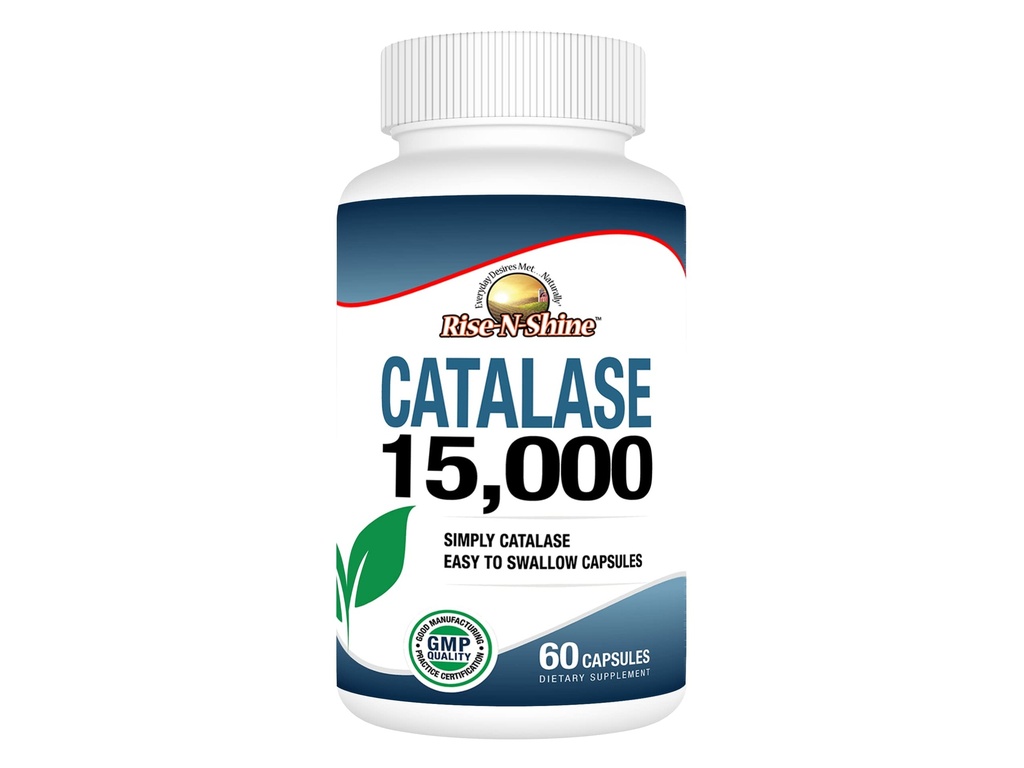 Rise-N-Shine Catalase Supplement 15,000 - Saç Sağlığı, Güçlü Saç Desteği ve Daha Fazlası - 60 Kont (60-Day Supply)