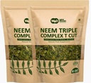 Neem Triple Kompleksi T Cut (Not Toz değil), Fresh Leaf Tea 8 Ounces, Leaves, Bark, Flower in Oran(80:10:10) (Pack of 2)