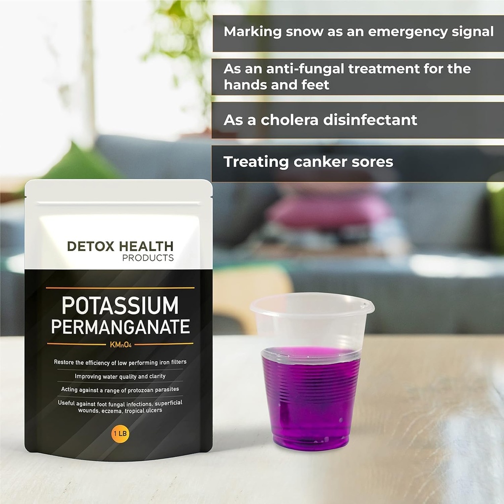 Genric P Properties - Permanganate Crystal - Free Flowing Toz - Detox Health Products - 2 OZ