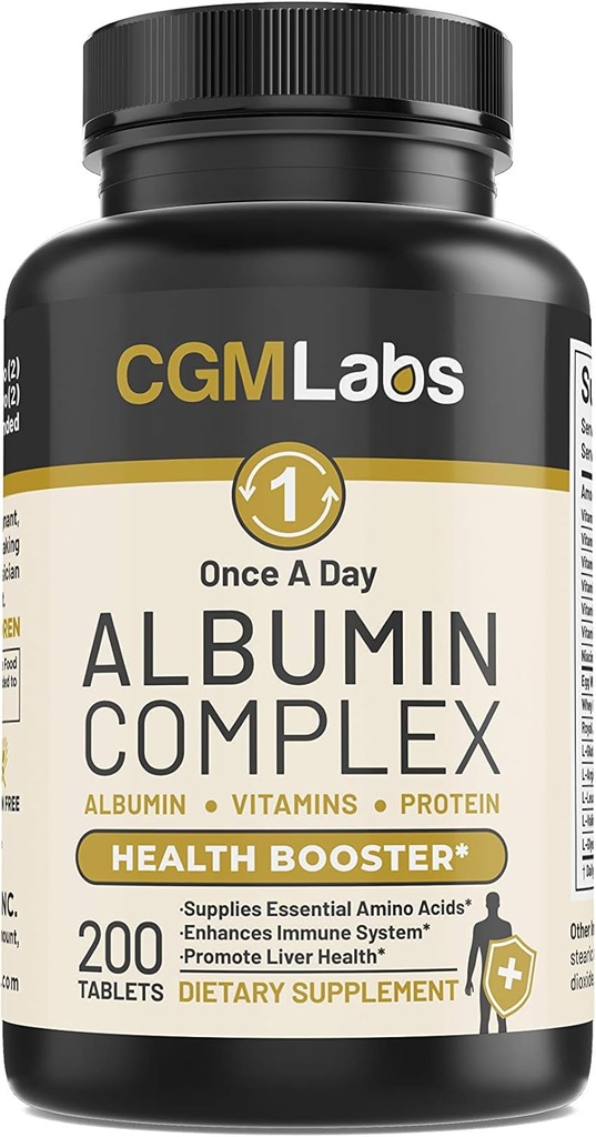 Bir Gün Albüm Kompleksi - Yumurta Beyaz Albüm, Whey Protein, Kraliyet Jelly, Essential Amino Asits - 200Tablets