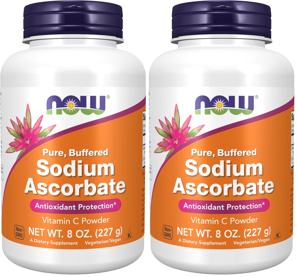 Şimdi Tamamlar, sodyum Ascorbate Toz, Buffered, Antioksi Koruma*, 8-Ounce (Pack of 2)