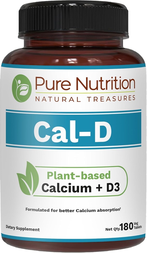 Saf Beslenme Cal D - VIT D3 K2 ve | Magnezyum | 180 Tabs | 500 mg Bone Health için Algaedis Supplement