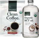 Doğal Kuvvet Organik Temiz Kahve + Organik MCT Petrol Paketi - 100% Saf Piramit MCTs & Moldova Ücretsiz Kahve - Non-GMO, Keto, Paleo ve Vegan - 12 Oz Bag ve 32 Oz Glass Şişe Şişe Şişe Şişe -