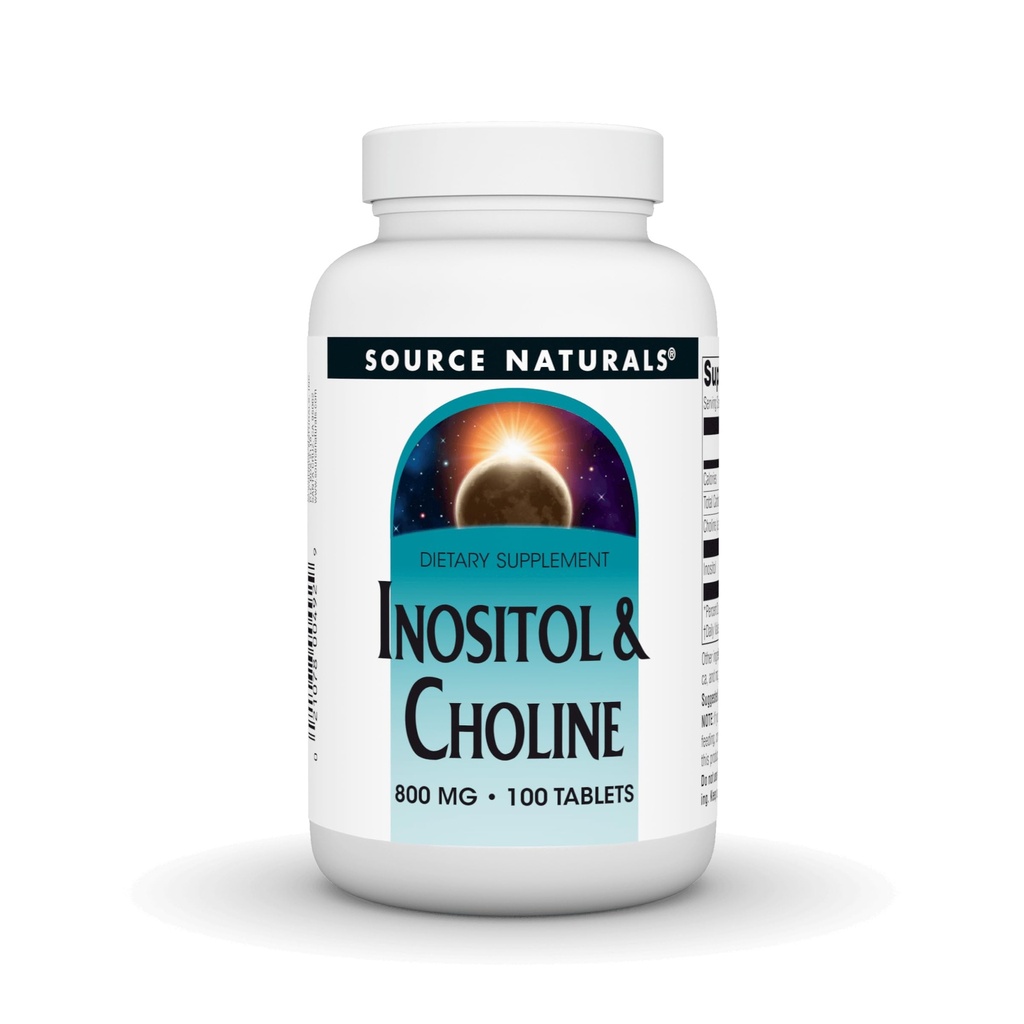 Source Naturals Inositol & Choline 800 mg Sağlıklı Nerve Fonksiyonlar - 100 Tablet