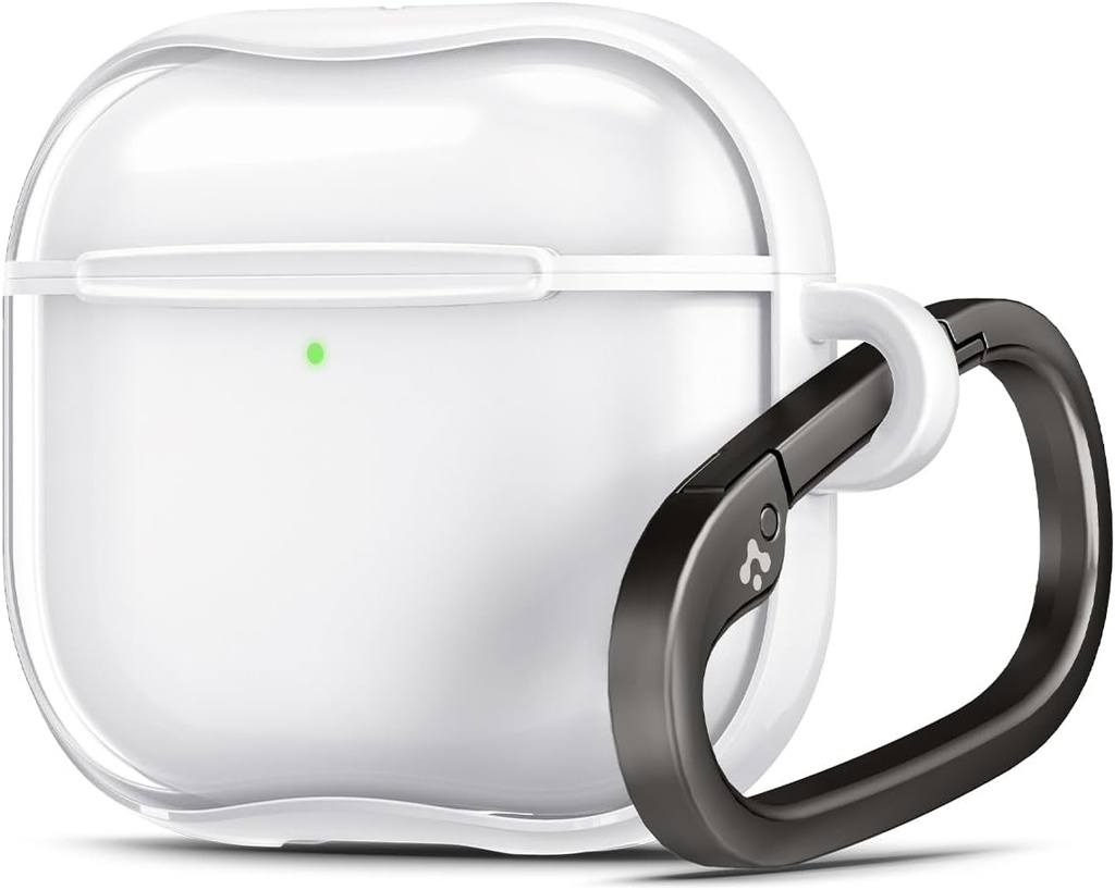 Spigen Ultra Hybrid Tasarlanmış 4 Vaka (2024) Carabiner Key Zinciri ile Anti-Yellowing Clear Cover - Jet White