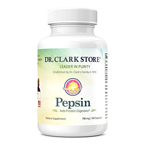 Dr. Clark Pepsin Supplement, 700 mg, 100 Gelatin Capsules