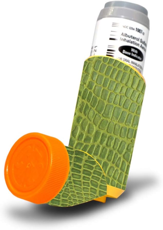 MightySkins Skin for Proventil HFA Asthma Inhaler - Croc Skin | Protective, Durable, and Unique Vinyl Decal wrap Cover | Easy to Apply, Remove, and Change Styles | Made in The USA