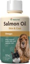 NaturVet Salmon Oil Skin Supplement for Dogs & Cats – Omega-3, 6 Fatty Asits - Sağlıklı Cilt için, Parlak Önler - Köpek Önü Tamamı, Cat Skin Supplement – 16 Oz.