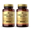 Solgar Chelated Iron - 100 Tablet, 2 Paket - Stomach'inizde - Non-GMO, Vegan, Gluten Free, Dairy Free, Kosher - 200 Toplam Hizmetler