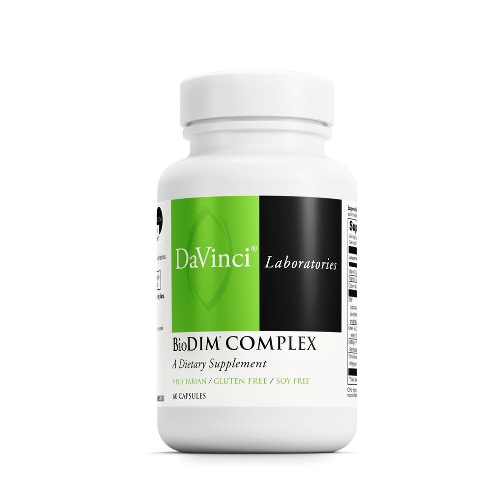 DAVINCI Laboratuvarları BioDIM Kompleksi - Hormonlar D3, DIM, Yeşil Çay Üretimi, Vitamin E, Kalsiyum, HMRlignan & Trans-Resveratrol* - 60 Capsules (30 Capsules)