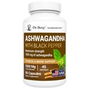 Dr. Berg Ashwagandha Capsules 1000 mg - The Ashwagandha Root with Black Pepper from Bioperine - Ashwagandha Supplements 90 Capsules