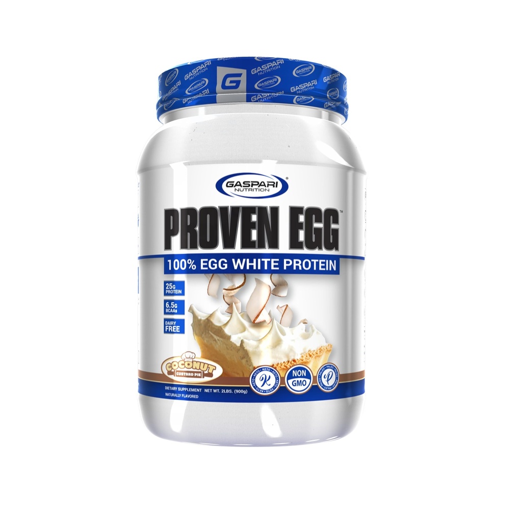 Gazpari Beslenme Proven Yumurta, 100 Yumurta Beyaz Protein, 25g Protein, Keto Friendly, Süt ve Lactose Free, Soy Free (2 lbs, Coconut Custard)