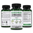 Sibirya Green Organic Ashwagandha Root with Astragalus & Sibirya Eleuthero BTC Kompleksi 60 Capsules Güçlü Herbal Support