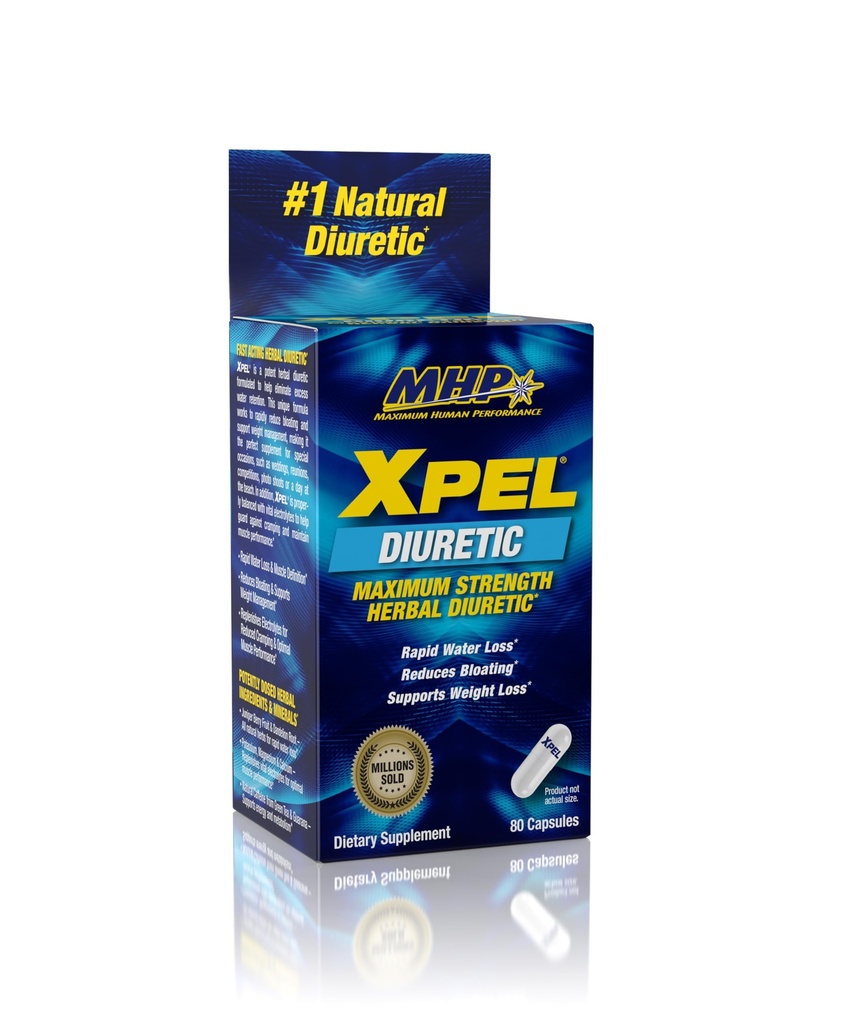 Maksimum İnsan Performansı Xpel maksimum Güçlü Diuretic Water Pills, Su Retention Relief, Kilo kaybı Desteği, B-6 P Properties Dandelion Root, 80 Capsules