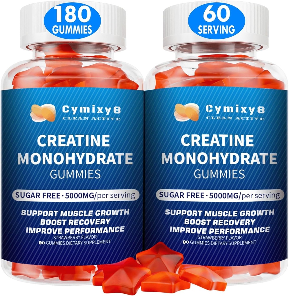 Erkekler ve kadınlar için 5g, Liposomal Taurine, BCAA, Alpha GPC, B12, Brutine Monohidrat Chews for Muscle growth, Strawberry Flavor, 180Count