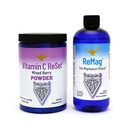 RnA ReSet ReMag & Vitamin C Sıfırı - Sıvı Supplement (16.2 Fl Oz) & Berry-Flavored Vitamin C Toz (14.81 Oz)