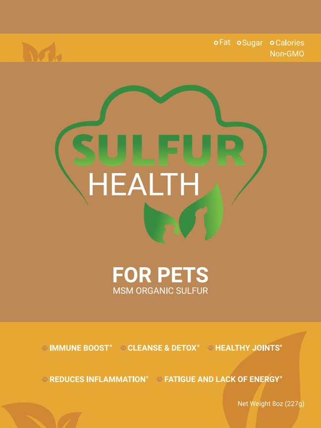 Organik Pet Sulfur -% 99.9 Pure MSM Supplement for Pets - Lab-Tested ve Sertifikalı Pet MSM
