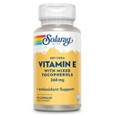 SOLARAY Vitamin E 400 IU (268 mg), Karma Tocopherols Vitamin E - Antioksit Supplement, PMS ve Menopause Support - 60-Day Garanti, Lab TY - 50 Hizmet, 50 Capsules