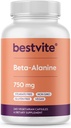 BESTVITE Beta Alanine 750 mg (240 Vejetaryen Capsules) - No Stearates - Vegan - Non GMO - Gluten Free