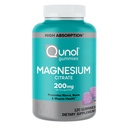 Yetişkinler için Qunol Magnezyum Gummies, 200 mg Elemental Magnezyum ( 1,750 mg Magnezyum Citrate), Yüksek Aborpsiyon Tamam, Destekler Nerve, Bone and Muscle Health, Vegetarian, 120 Count Count Count