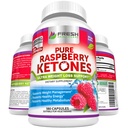 FRESH SACARE Pure Raspberry Ketones Max 1000 mg Arada - 3 Ay Supply Non GMO - Gelişmiş Kilo Kaybı Desteği - 180 Capsules