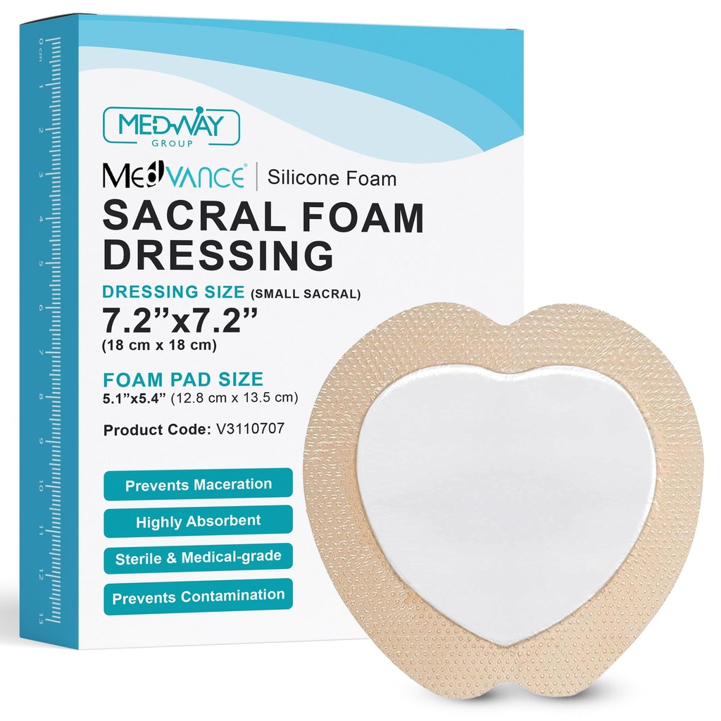 MedVance TM Silikon - Sınırlanmış Silikon Yapıştırıcısı Yıkamak 7"x 7" 5 giyinme kutusu