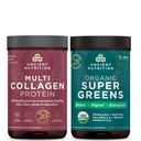 Eski Beslenme Multi Collagen Protein Toz, Unflavored, 24 Hizmet + Supergreens Toz, Greens Flavor, 25 Hizmet