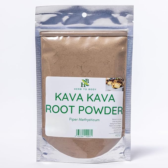 Herb To Body Kava Lip Root Toz - Vanuatu Kava Toz - 4oz | Gerçek | Zengin ve Dünyalı Bir Tranquil Deneyimi Için Bir Tranquil Deneyim