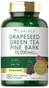 Carlyle Grapeseed, Green Tea, Pine Bark | 15,000 mg | 150 Capsules | Non-GMO ve Gluten Free Supplement Supplement