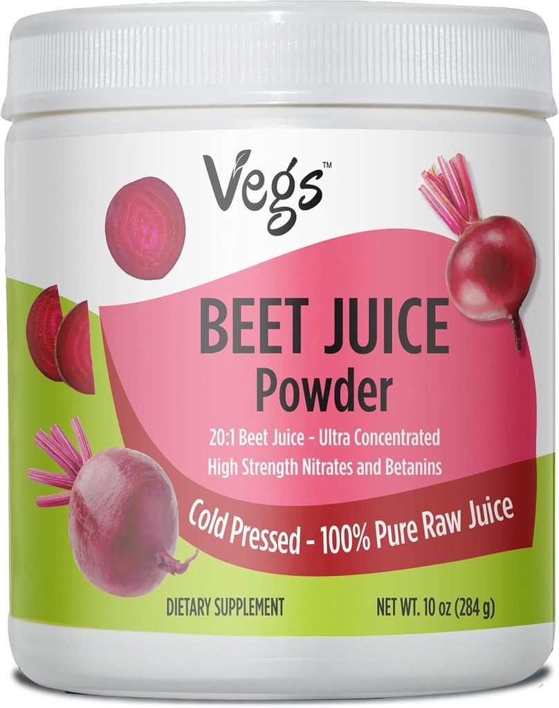 Beet Juice Toz, 20x Ultra Yoğun, Freeze kıl Beet Root Juice - Yüksek Kuvvet Nitrates, Circulation superfood - Boost Nitrik Hoffman & Enerji - Non-GMO Organik Arıt Toz, 10 oz