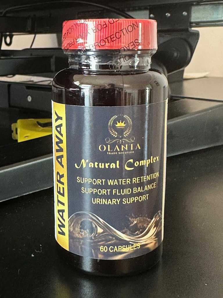Genric Natural Water Away Pills - Fast Acting Bloating Relief, Water Pills for Men, Water Pills Caffeine Free, Fluid Pills for Water Retention, Tart Cherry - 1 Şişe