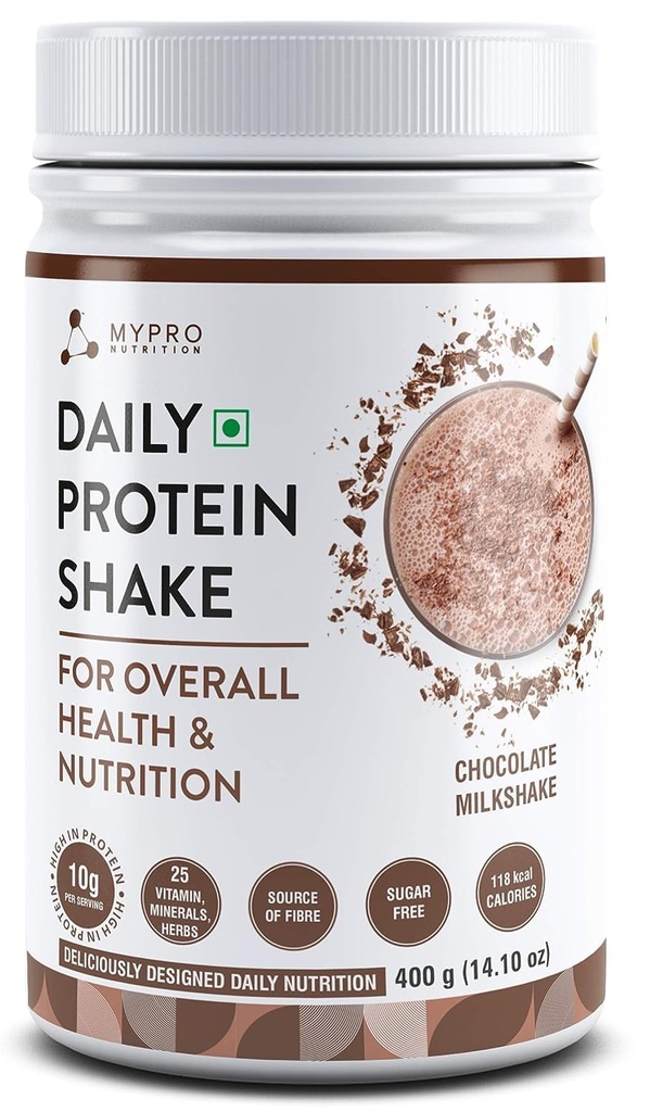 Genric QURA Günlük Protein Shake 118 kcal Calories, 25 Vitamin -Serving -40- For Men & Women Milk Shake Flavor For 400Gm