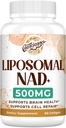 Liposomal NAD+ 500 MG Supplement, True NAD Plus Supplement, Superior Aborpsiyon, Boost NAD + Daha Verimli, Nicotinamid Riboside for Cellular Enerji, Sağlıklı Ağlama, 60 Hizmet, 60 Hizmet