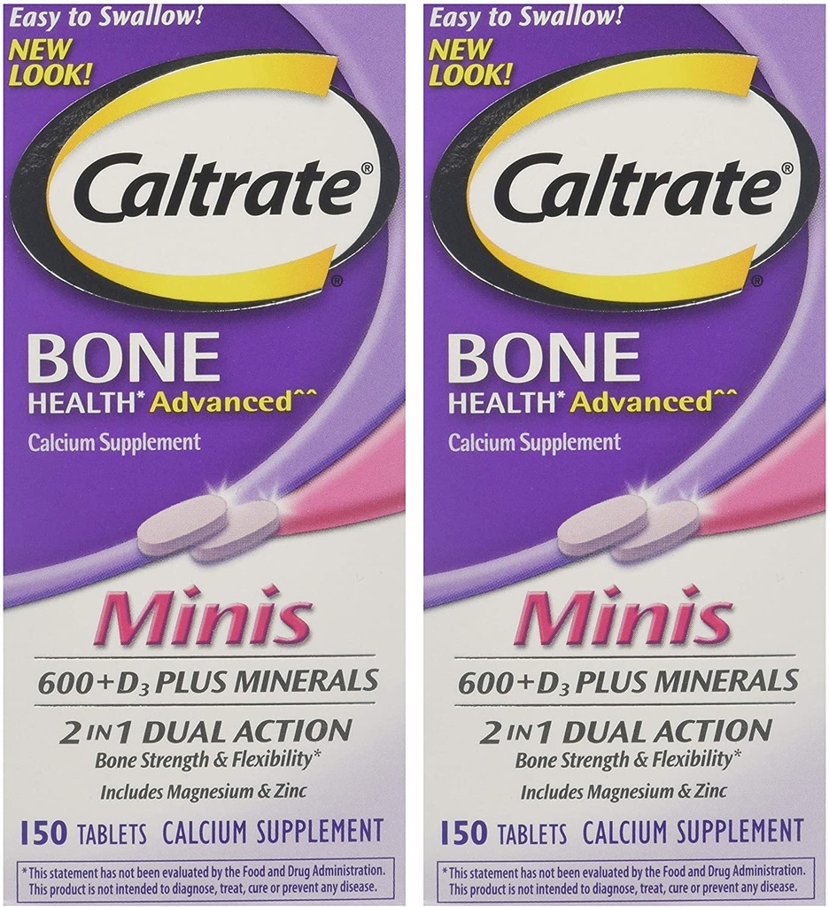 Caltrate Minis + Mineraller 150ct Caltrate Minis + Minerals ,150 Kont (Pack of 2)