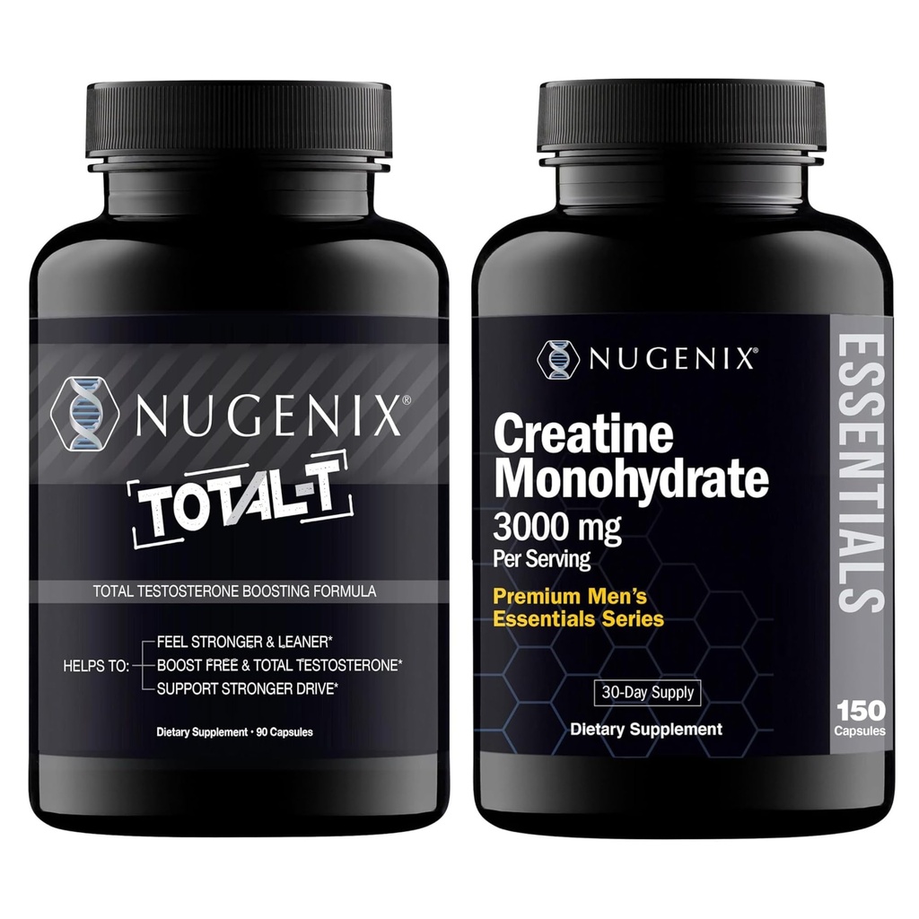 Nugenix Essentials Cytine Monohidrat ve Erkekler için Total-T testosteron ATM