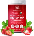 Strawberry - Bitki bazlı Protein Toz, protein Mix, Protein Toz Vitaminleri ve Mineralleri, Protein 20g Protein, Ve Tamam Amino Asit Profil, Vegan Protein Toz, Protein Mix, Protein Toz