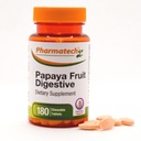 Papaya Fruit Digestive, Digestion, Tasty Flavor, Enzyme Supplement, Bloating and Constipation, Gas Relief, 180 Chewable Tabletler