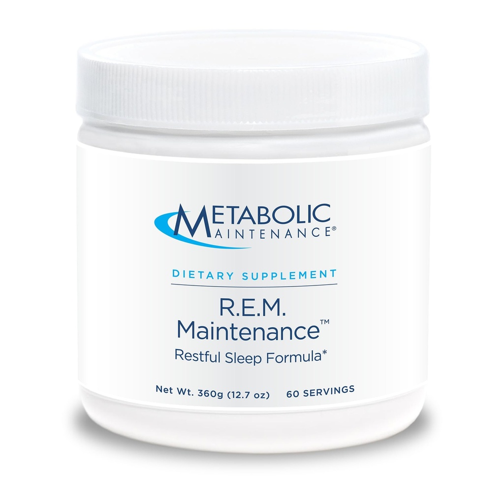 Metabolic Bakım R.E.M. Bakım Toz - Doğal Rahatlama Desteği Magnezyum, Melatonin, 5-HTP + P Properties - Easy Drink Add-in, No Fillers (366g / 60 Hizmet)