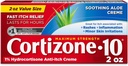Cortizon Soothing Aloe ile 10 maksimum Güçlü Anti-Itch Cream, %1 Hydrocortisone Creme, 2 oz. (Eski Ambalaj)