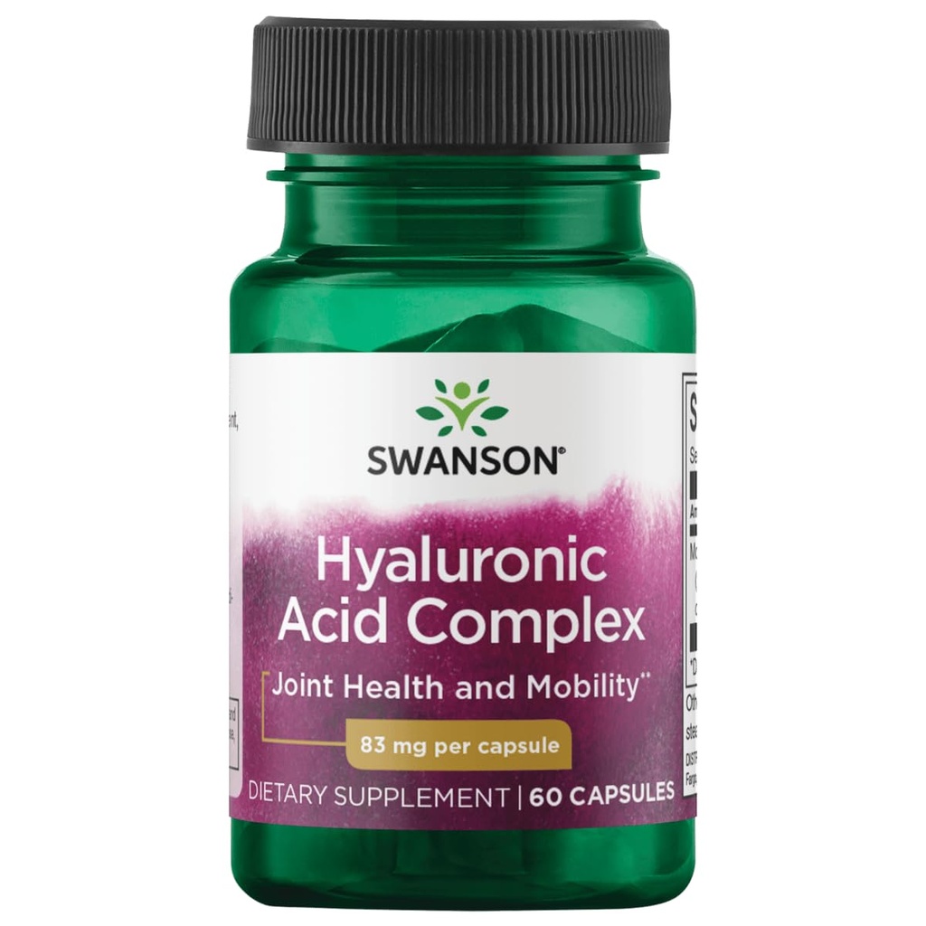 Swanson Yüksek Potency Hyal-Joint Hyaluronic Acid Kompleksi 83 Milligrams 60 Capsules